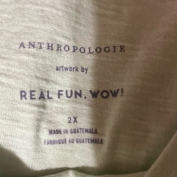 Set:Anthropologie Graphic Tank Top Sz 2X and Express wide leg ribbed pants XL - Picture 2 of 3